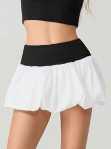 Women's Summer Mini Puffball Skirt Elastic Waist A-Line Skirt For Daily, Travel, Parties - sữa - Xem 1