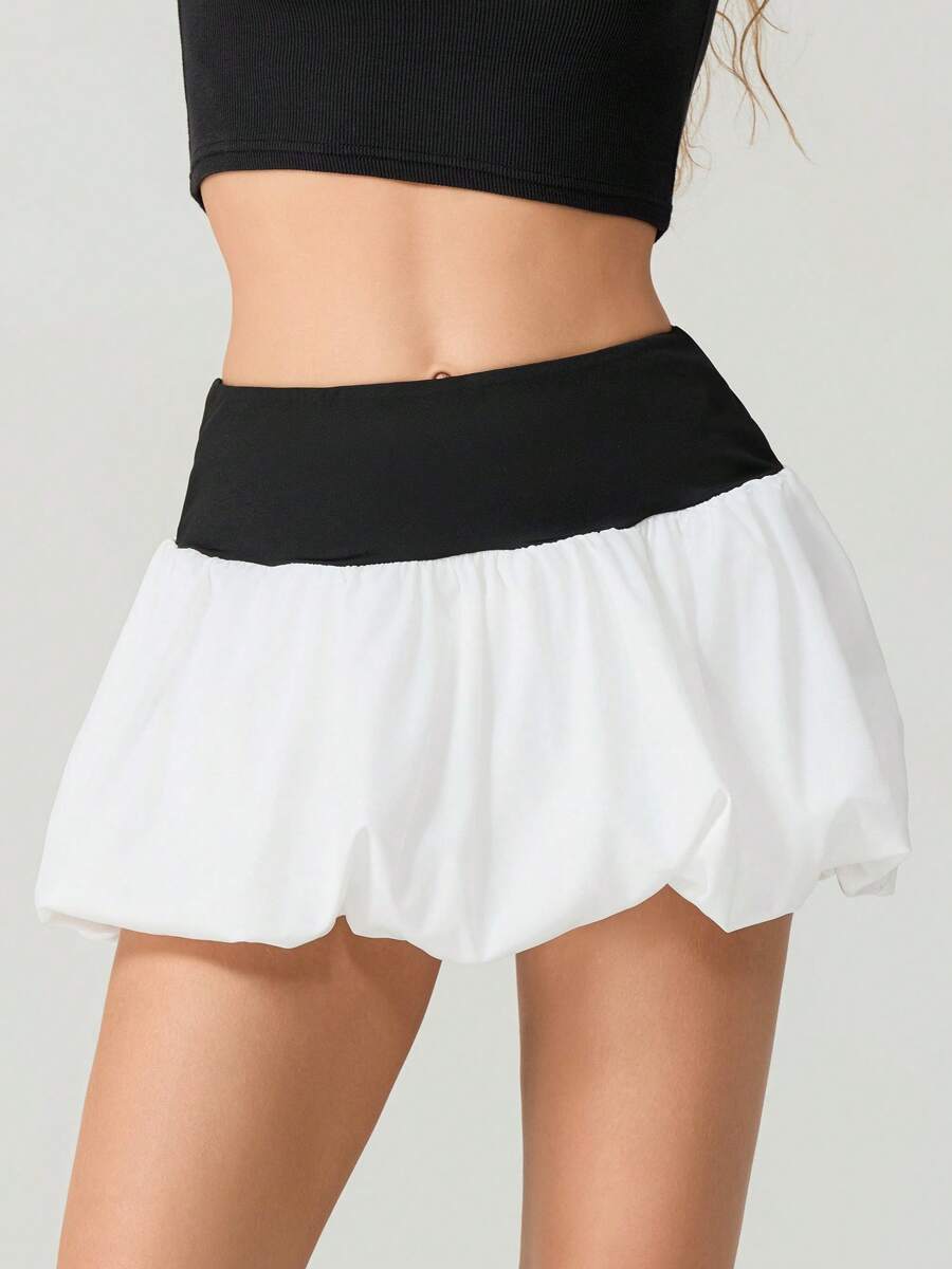 Women's Summer Mini Puffball Skirt Elastic Waist A-Line Skirt For Daily, Travel, Parties - sữa - Xem 1