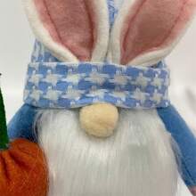 Gnomo de conejito de Pascua, decoración de zanahoria, muñeco escandinavo sin rostro Nisse, adorno de mesa para el hogar - Azul - Ver 4