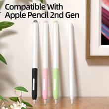 Silicone Case Compatible With Apple Pencil 2nd Generaion Cover Translucent Design Compatible With Magnetic Charging And Double Tap (Apple Pencil 2nd Generation) - Multicolor - View 2