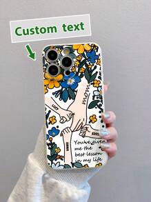 1pc Customized Liquid TPU Transparent Phone Case With Personalized Text/Letters/Graphics, Shockproof Protection Compatible With Iphone Case/Matching Phone Case/Interesting Phone Case/Galaxy Phone Case/Redmi Phone Case/Matching Phone Case Compatible With Iphone 15 PRO MAX/IPhone 14 Pro Max/Galaxy A05/Galaxy A54 5G/Galaxy A52/A52s 5G/Galaxy S21 FE 5G/Galaxy S23 Ultra/Galaxy S24 Ultra 5G/Poco X5 Pro
