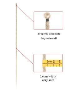 24 英寸合成辫子接发 10 股嬉皮士单头辫子渐变金色 0.6 厘米宽接发雷鬼风格钩针头发适合女性圣诞节新年狂欢音乐节 - 彩色 - 查看 7