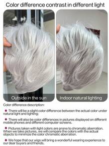 Middle-Aged And Elderly Wigs, Synthetic Wigs, Silver-Gray Grandma Wig Suitable For Daily Wear And Role Playing