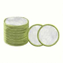 5pcs Bamboo Makeup Remover Pads - Reusable, Washable & Suitable For All Skin Types - Multicolor - View 2