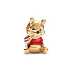 流行 S925 纯银金色菊花卡通动物串珠吊坠，适合原创 DIY 手链，时尚精致的女性生日礼物