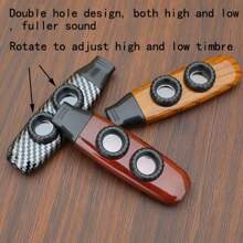 1/3件双孔专业卡祖笛乐器，大音量用于吉他伴奏，适合初学者的新奇乐器无需乐谱即可演奏音乐，塑料升级款批发演出伴奏小乐器礼物 - 彩色 - 查看 2