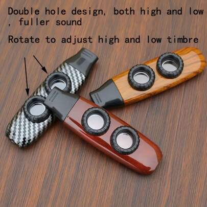 1/3件双孔专业卡祖笛乐器，大音量用于吉他伴奏，适合初学者的新奇乐器无需乐谱即可演奏音乐，塑料升级款批发演出伴奏小乐器礼物