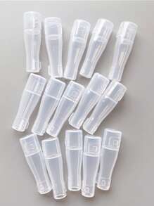 3/6 pièces Pinceau de maquillage, Boîte de rangement d'éponge de maquillage, Mélangeur de maquillage en plastique, Protection de pinceau de maquillage, Boîte de houppette de poudre de maquillage, Grand distributeur de houppette de poudre, Étui de coussin de maquillage triangulaire - Multicolore - Voir 5