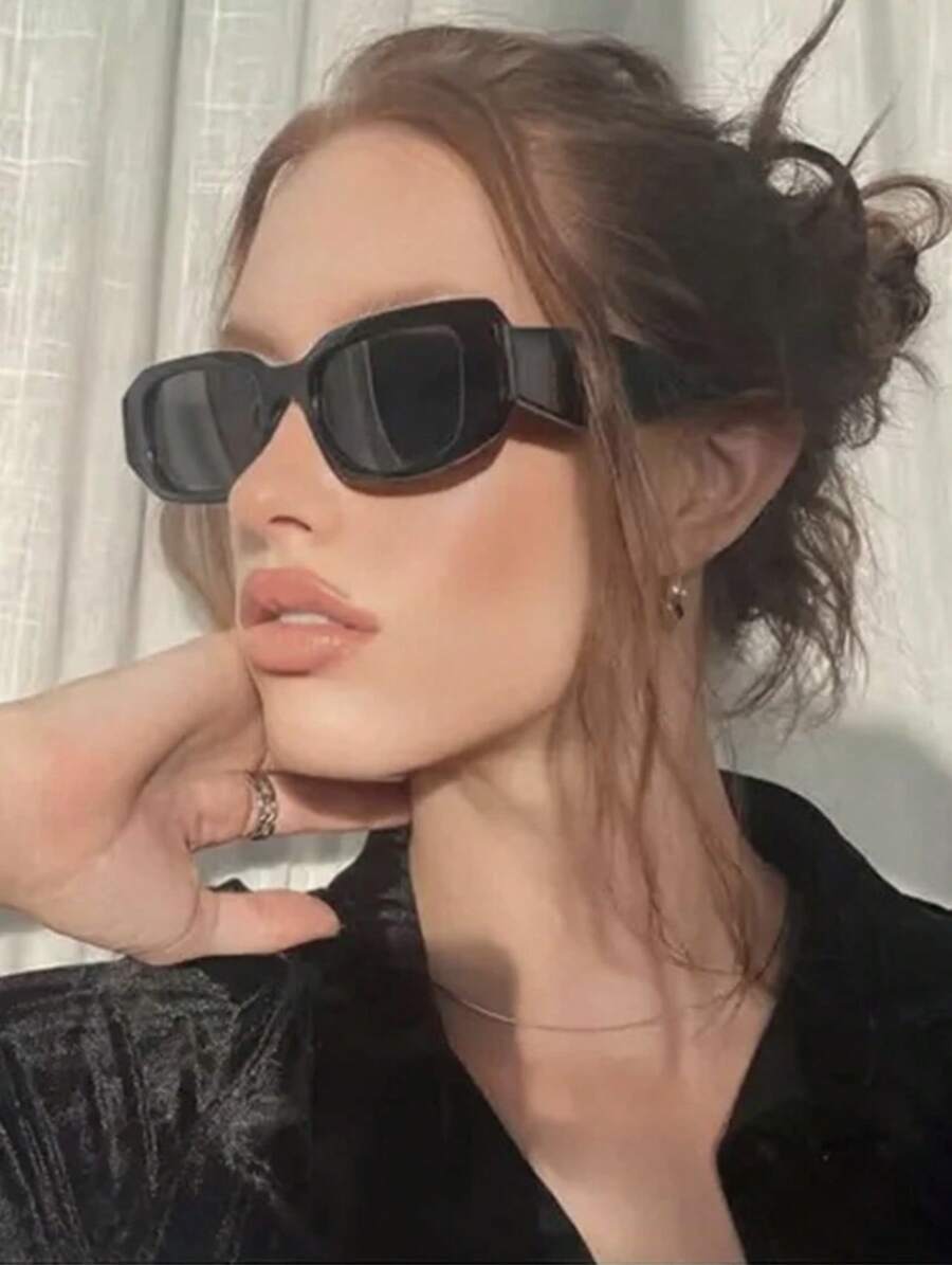 1 Piece 2025 Fashion Sunglasses, Simple Square Frame Design, Ideal For Daily Use, Travel, Party, Beach.For Unsex.With UV Protection
