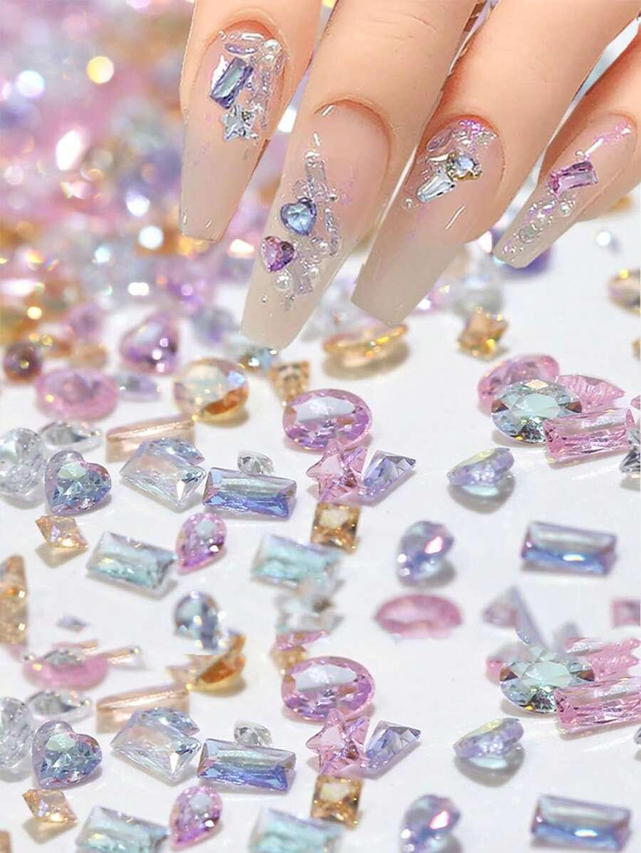 100/200 Viên Đá Zirconia Mini Nhiều Màu Sắc Cho Móng Tay, Phụ Kiện Trang Trí Móng Tay 3D Cho Móng Tay Nghệ Thuật Trang Trí Móng Tay, Đá Quý Cho Móng Tay - Nhiều màu - Xem 1