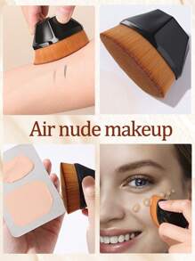 55号粉底刷 多功能便携无痕化妆刷 无粉软毛美妆工具（黑色），粉底刷，遮瑕刷，腮红刷，修容刷，腮红刷，古铜粉刷，散粉刷，粉底刷，腮红刷，赠品 - 黑色 - 查看 5