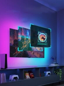 1pc Smart LED Light Strip, Bluetooth 44-Key Remote Control, Dimmable, APP Control, Suitable For Decoration In Gaming Room, Kitchen, Bedroom, Corridor, Office, Hotel, Party, Restaurant And Outdoor Gifts Birthday Graduation - Colored Light - View 7