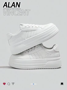 Alan Vincent【厚底增高系列】女白鞋2025新款厚底运动鞋时尚增高鞋休闲运动鞋女户外鞋女士鞋学生女童鞋日常百搭舒适搭配各种裤子和牛仔裤