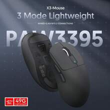 ATTACK SHARK X3 Pro 4K/8K Hz Mouse 59g SUPERLIGHT PixArt PAW3395 Gaming Sensor BT/2.4G Wireless/Wired Gaming Mouse 6 Adjustable DPI Up To 26000 200 Hrs Battery For Win11//PS/Black - B-黑色-X3PRO4/8K - 查看 6