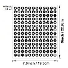 12 hojas de pegatinas coloridas con letras y números, pegatinas con letras y números para decorar, manualidades DIY, suministros para diarios de balas, scrapbooking, envoltorios de regalos (10 colores temáticos)