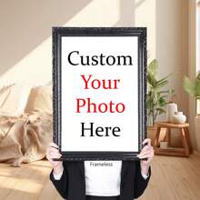 1 pieza Pintura en lienzo con impresión HD de foto personal sin marco, regalo de cumpleaños personalizado, arte de foto de mascota, boda, logo de negocio, imagen de animal, paisaje, decoración del hogar sin marco, 1 pieza de decoración exquisita y de moda