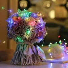 1PC/10PCS/20pcs LED String Lights Atmosphere Small Colred LigmBaiery Powered Falry Lights For Home Ouicoor IndcorRoom Wedding Hollday Party Festival - White - View 2