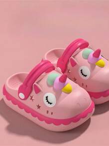 1 pereche de sandale cu desene animate adorabile pentru copii, respirabile, pentru interior/exterior, papuci ușori, confortabili, cu fundul moale, pentru vară - Roz - Vizualizare 3
