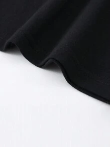 RICH SOON Text T Shirt, Men's Cotton Letter T-Shirt For Summer, Printed Words Punk Style T-Shirt Men Simple Design Hip Hop Streetwear Tops Harajuku Tees Clothes Short Sleeve Black Tee For Men, Birthday Gift Clothing - 黑色 - 查看 4