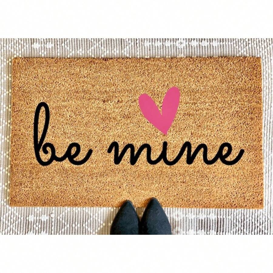 Festival Door Mats Valentine Door Mat Be Mine Valentine's Day Doormat | Heart Doormat | Valentine's Day Decor | Spring Doormat | Cute Doormat Felpudo Para Festivales Felpudo De San Valentín Felpudo Be Mine Felpudo Para San Valentín | Felpudo Con Forma De Corazón | Decoración Para San Valentín | Felpudo De Primavera | Felpudo Bonito - Coffee Brown - View 1