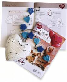 Soft Pet Casket &  Kit Small Pets -  Wool Burial Box With Personalized Farewell  Accessories - Indigo - View 6