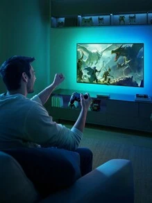 1pc Smart LED Light Strip, Bluetooth 44-Key Remote Control, Dimmable, APP Control, Suitable For Decoration In Gaming Room, Kitchen, Bedroom, Corridor, Office, Hotel, Party, Restaurant And Outdoor Gifts Birthday Graduation - Colored Light - View 5