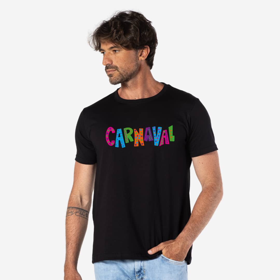 Men's Printed T-Shirt Carnival Folia 100% Cotton Plus Size Casual Fashion Party Gift