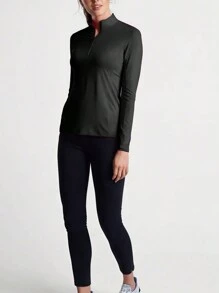 Women's High-Quality Outdoor Sports Tennis Golf 1/4 Zip Collar Fashionable Casual Pullover Sportswear