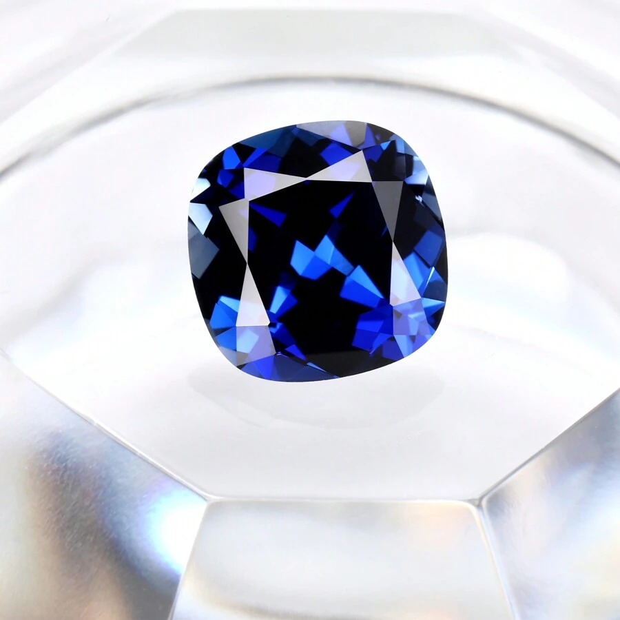 One 100% Lab Grown Sapphire Cushion Cut Gemstone For Charms Advanced Jewelry Making Materials DIY