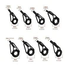 16pcs Fishing Lure Guide Ring Fishing Rod Tip And Guide Replacement Kit Ceramic Guide Ring Fishing Rod Tip Sea Rod Guide Ring Fishing Rod - View 2