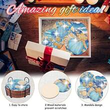 8pcs/Set DIY Diamond Painting Coasters, Starfish & Shell Pattern, Beverage Insulation Non-Slip Coasters With Holder, Handmade Gift, Mosaic Decoration - Multicolor - View 7