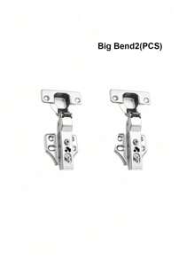 Two-Stage Soft Closing Cabinet Hinge, Mild Steel Satin Finish With Copper Plated Base - Silver - View 17