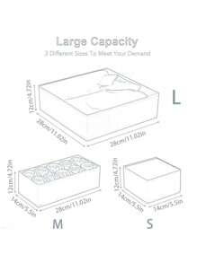 1/2/3/6pcs Simple Style Foldable Cloth Storage Box Closet Dresser Drawer Divider Organizer Basket Bins For Underwear Bras Decorations Autumn Decor Festival Decor Room Decor Home Decor Fall Decor Bedroom Decor Spring Decoration