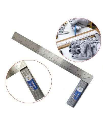 Esquadro Profissional Cabo em Alumínio Régua Inox 30cm