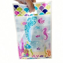 10pcs/40pcs/60pcs Blue Ocean Mermaid Tail Favor Bags, Mermaid Theme Party Decorations, Candy Snack Gift Bags For Wedding, Valentine's Day, Birthday Party,Birthday Gifts For Men,Valentine Box,Men Gift Box,Gift For Man,Gift Bags Bulk,Blue Gift Bag,Valentines,Valentine Day,Valentines Gifts