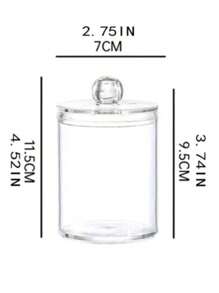 1 Hộp Đựng Qtip Acrylic Có Nắp Tre/Nắp Trong Suốt Một Kích Thước, Hộp Đựng Tăm Bông Nhỏ Trong Suốt, Hộp Đựng Tăm Bông Tai Bằng Nhựa, Hộp Đựng Tăm, Hộp Đựng Trang Trí Mặt Bàn Phòng Tắm - Trong sáng - Xem 11
