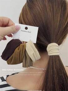 Kit 24 Scrunchies Fabric Medium Socks Women's Hair Salon Premium Gift - 彩色 - 查看 5