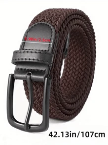 1 休闲弹力编织不锈钢扣带，适用于女士裙子和裤子，时尚多功能弹力装饰带，波西米亚风格腰带夏季、学校秋季、秋季、万圣节 - 彩色 - 查看 3