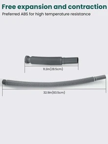 一套水槽排水系统，安装简便，水槽排水管，水槽排水系统，多功能排水管，防异味，防油污，内置过滤器，排水迅速，内置防蟑螂磁性盖，透明可视管道，耐热耐冻 - 灰色 - 查看 7