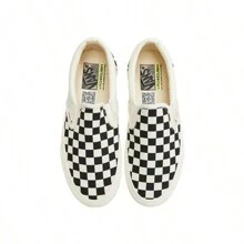 Giày thể thao Vans Unisex Classic Checkerboard Slip-On bằng vải canvas, kiểu dáng thường ngày. - trắng - Xem 6