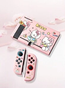 Sanrio 1PC Cute Sanrio Series Pattern Switch Game Console NS/OLED/LITE Case Soft Case Accessories Colorful TPU Material Shockproof And Drop-Proof Cute Waterproof Anti-Scratch Anti-Fingerprint Skin-Friendly Texture Stain-Resistant Birthday Gift