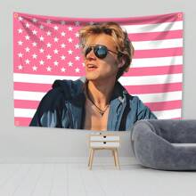 JJ Rudy Pankows Maybanks Pink American Tapestry JJ Outerbanks Funny Meme Flag Wall Decor,Home Decor,Flags For Room,Banners For Room,Guys Man Cave,Modern Music Art Tapestry Banner - Multicolor - View 3