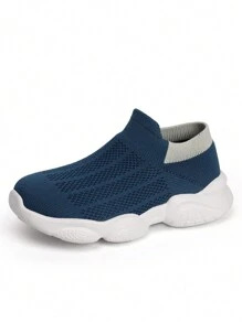 Classic Kids Socks Shoes,Boys' Breathable Casual Athletic Slip-On Sneakers,Lightweight Soft Sole Walking Shoes For Teens