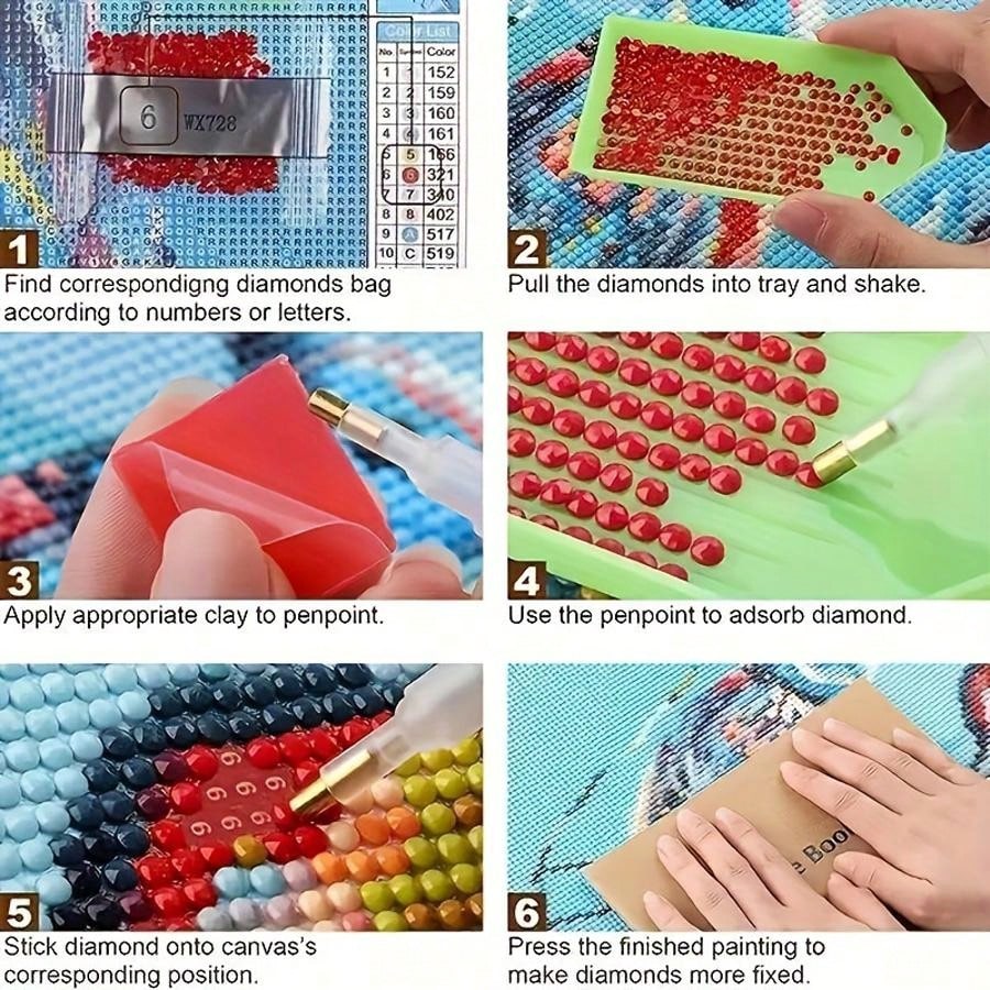 Diamond Art Club Kit De Pintura De Diamantes En Lienzo Del X