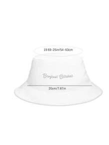 1pc Custom Embroidered Bucket Hats, Custom Embroidered Bucket Hats, Personalized Sun Hats, Unique Bucket Hats, Picnic Hats Travel Sun Hats, Gifts For Friends, Gifts For Mother/Father/Wife/Husband, Gifts For Brides And Bridesmaids, Valentine's Day Gifts,Durable,Engraved,Stainless,Colorful,Cute,Adorable,Funny,Kawaii,Y2K,Stylish,Unisex,Casual,Custom,Personalized,Unique,Customized,Ideal Gifts For Him,Ideal Gifts For Her,Her,Boyfriend,Girlfriend,Family,Friends - A - View 2