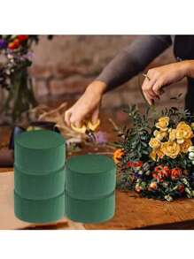 8 cm Mousse florale ronde verte de haute qualité, mousse pour arrangement floral réutilisable, argile florale absorbant l'eau, convenant aux bouquets humides et secs. Parfait pour les mariages, les demandes en mariage, les fêtes, les anniversaires, les jardins, la décoration de la maison et la décoration de la Saint-Valentin. Pour la décoration centrale de table de fête, les arrangements de fleurs fraîches et artificielles, les cadeaux de festival DIY et l'art floral DIY.
