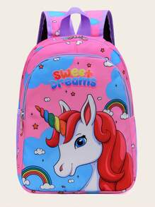 Cute Unicorn Schoolbag, Kawaii Cartoon Schoolbag, Cute Kids Schoolbag Cartoon Unicorn Pattern Schoolbag