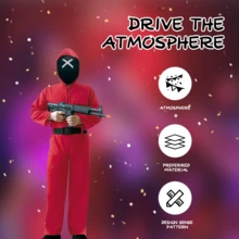 Disfraz De Soldier De Game De Calamar, Mono For Men And Women, Disfraz De Carnaval Para Halloween