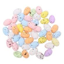 50 stuks 3cm diverse kleuren schuim eieren, geschikt voor paasfeest decoratie, doe-het-zelf knutselen, geschenken, huisdecoratie