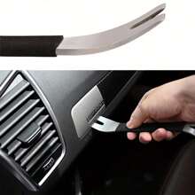 1pc Car Installation Tool For Dismantling Navigation, Sound Insulation, Instrument Panel Foot Pad Trims, Prying Door Panel Drive Stainless Steel Car Trim Removal Tool - Easy Clip Panel & Fastener Pry For Interior Modification, No Battery Needed - Black and White - View 5